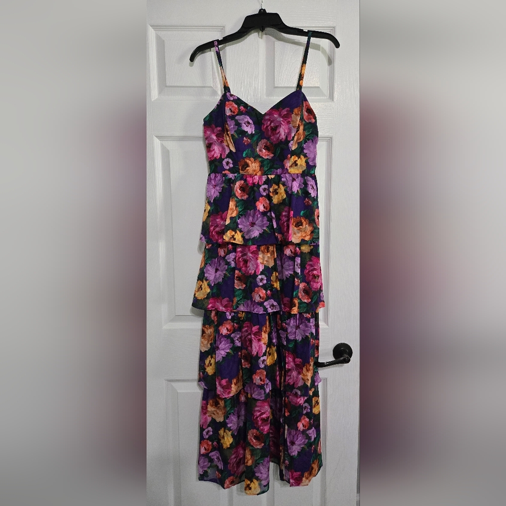Siena Long Formal Floral/purple Dress